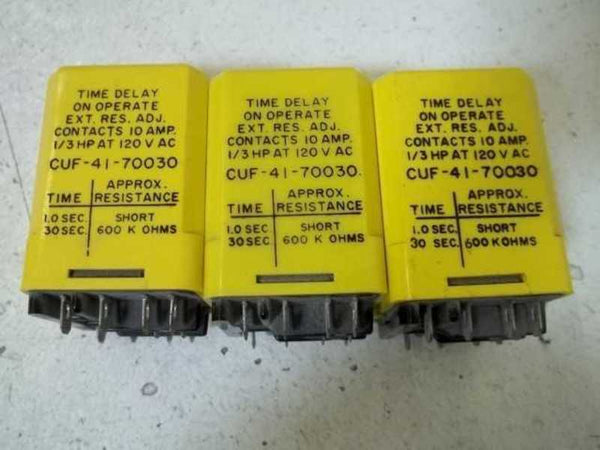 LOT OF 3 POTTER & BRUMFIELD CUF-41-70030 RELAY 120VAC UNMP