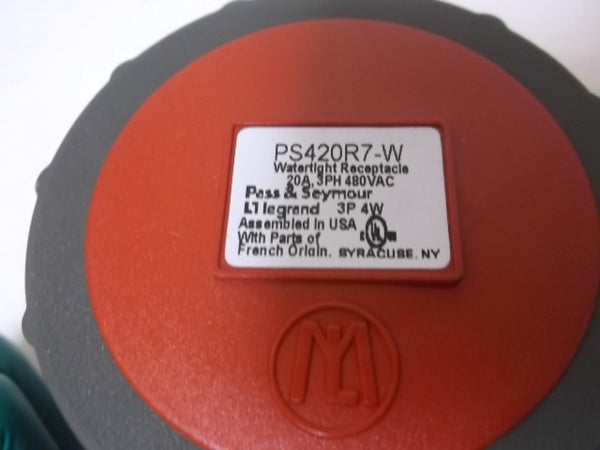 PASS & SEYMOUR PS420R7-W PIN & SLEEVE WATERTIGHT RECEPTACLE NSMP
