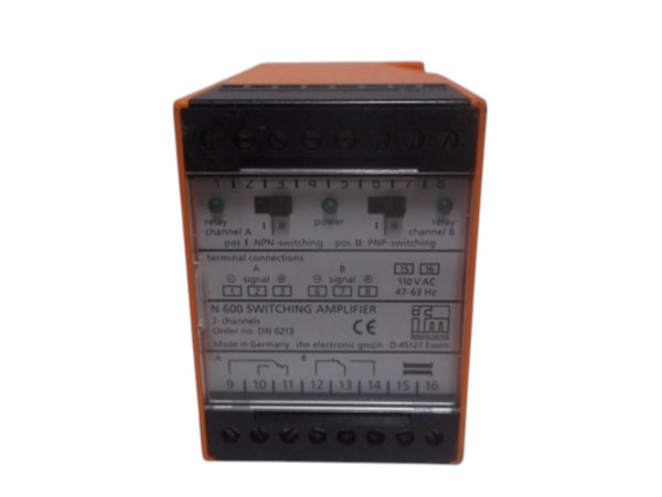 IFM EFECTOR DN0213 AMPLIFIER CONTROLLER RELAY NSNP