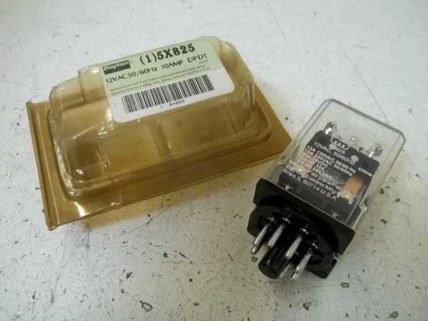 LOT OF 2 DATYON 5X825 SOLID STATE RELAY 12VAC 50/60HZ 10AMP ORIGINAL PACKAGE