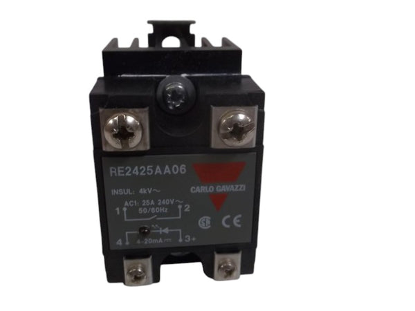 CARLO GAVAZZI RE2425AA06 SOLID STATE RELAY (AS PICTURED) UNMP