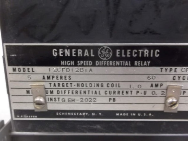 GENERAL ELECTRIC I2CFD12B1A RELAY HIGH SPEED DIFFERENTIAL 5AMP UNMP