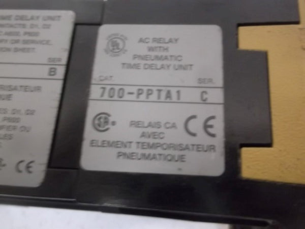 ALLEN BRADLEY 700-PPTA1 SER. C NEMA CONTROL RELAY UNMP
