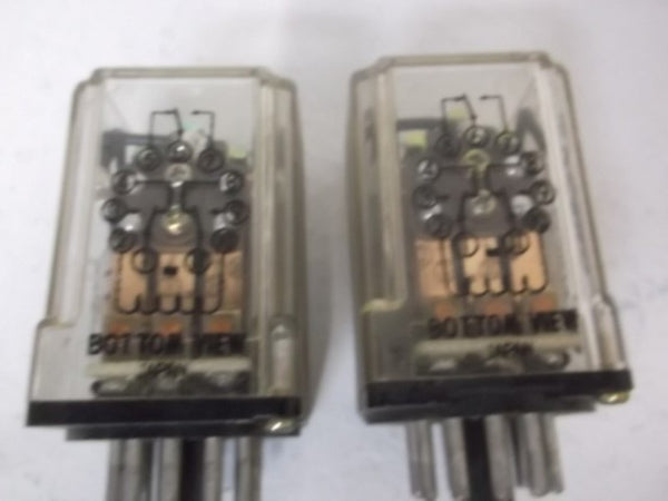 LOT OF 2 OMRON MK3EP-VA-AC120 RELAY 120VAC 10A UNMP