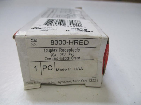 PASS & SEYMOUR 8300-HRED DUPLEX RECEPTACLE 20A NSMP
