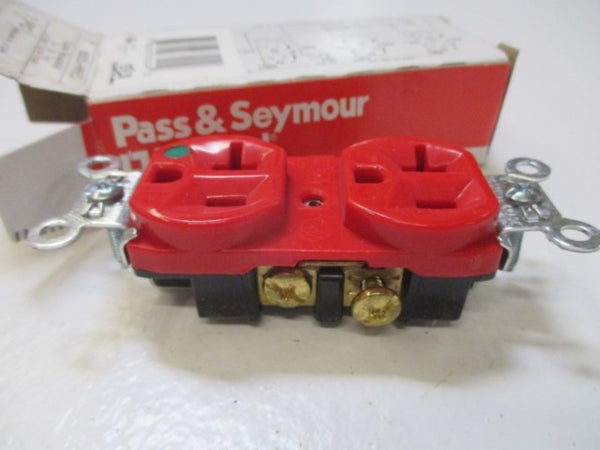 PASS & SEYMOUR 8300-HRED DUPLEX RECEPTACLE 20A NSMP