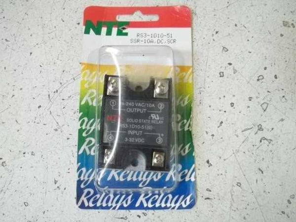 LOT OF 3 NTE RS3-1010-51 SOLID STATE RELAY ORIGINAL PACKAGE