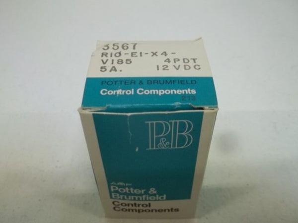 POTTER & BRUMFIELD RIO-E1-X4-V185 12VDS 5A POWER RELAY NSMP