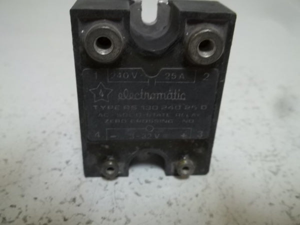 ELECTROMATIC AS 130-240-25-D SOLID STATE RELAY 25A UNMP