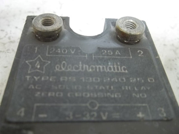 ELECTROMATIC AS 130-240-25-D SOLID STATE RELAY 25A UNMP