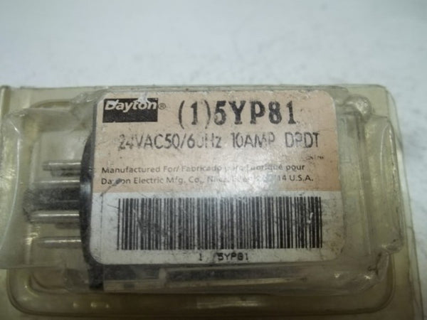 DAYTON 5YP81 TIME DELAY RELAY 24VAC 10AMP NSMP