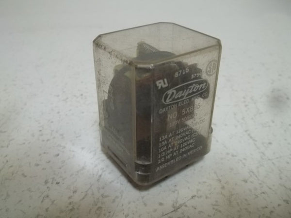 LOT OF 2 DAYTON 5X835 RELAY 13A 28VDC UNMP