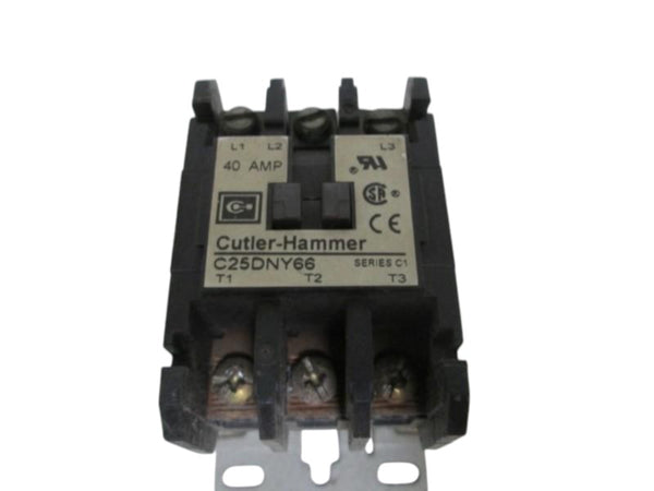 CUTLER HAMMER C25DNY66 RELAY 40 AMP CONTACTOR UNMP