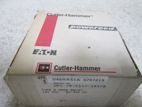 CUTLER HAMMER D40RR51A S751213 TYPE R REED RELAY 120VAC NSMP