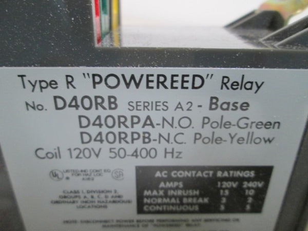 CUTLER HAMMER D40RR51A S751213 TYPE R REED RELAY 120VAC NSMP