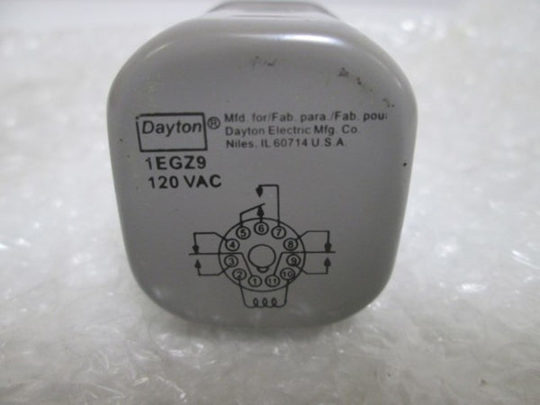 DAYTON 1EGZ9 RELAY 12AMP 120VAC NSMP