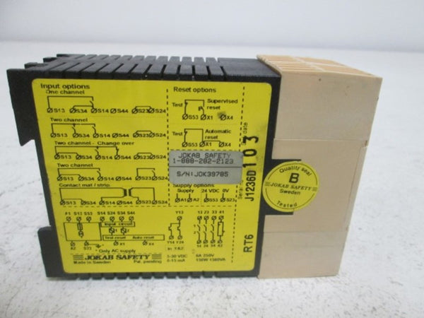 JOKAB RT6-115 SAFETY RELAY 115 VAC UNMP