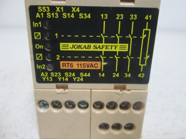 JOKAB RT6-115 SAFETY RELAY 115 VAC UNMP