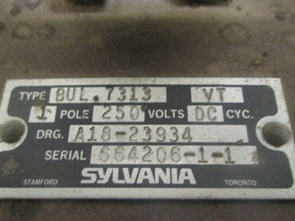 SYLVANIA BUL.7313 VT RELAY 1 POLE 250V NSNP
