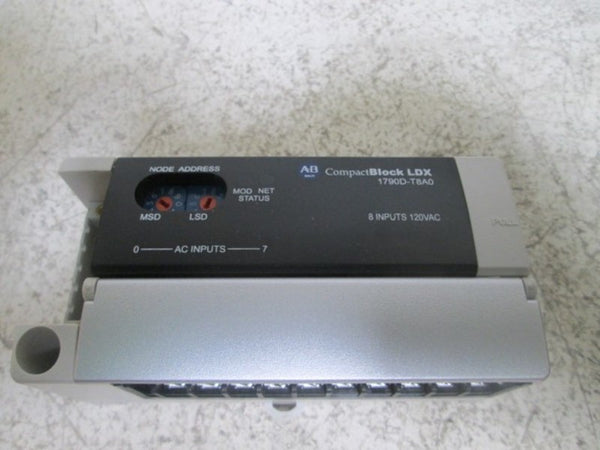 ALLEN BRADLEY 1790DT8A0 SER. A TERMINAL BLOCK 120V 8 INPUT BASE NSMP
