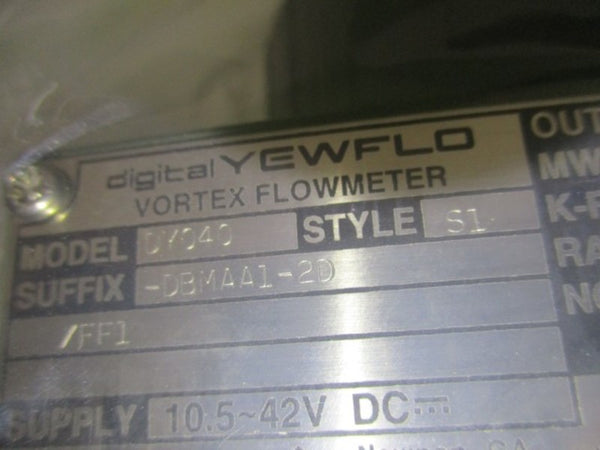 YOKOGAWA DIGITAL YEWFLO DY040-DBMAA1-2D/FF1 VORTEX FLOWMETER NSMP