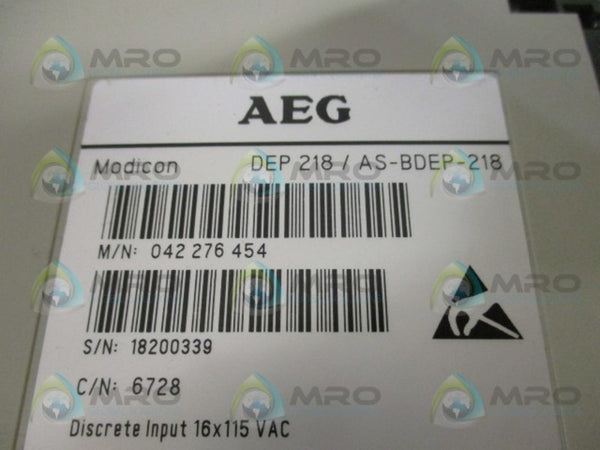 AEG MODICON DEP218/AS-BDEP-218 INPUT MODULE NSNP