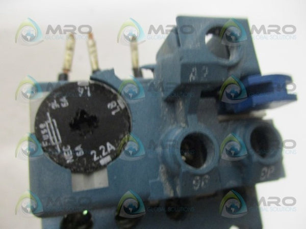 WESTINGHOUSE K7D2.2 OVERLOAD RELAY 1.4-2.2A (AS PICTURED) UNMP