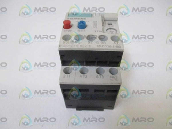 SIEMENS 3RU1116-1HB0 OVERLOAD RELAY 5.5-8A UNMP