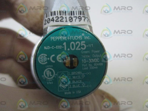 PEPPERL+FUCHS NJ3-C-E02-1.025-V1 PROXIMITY SENSOR NSNP OUT OF A BOX