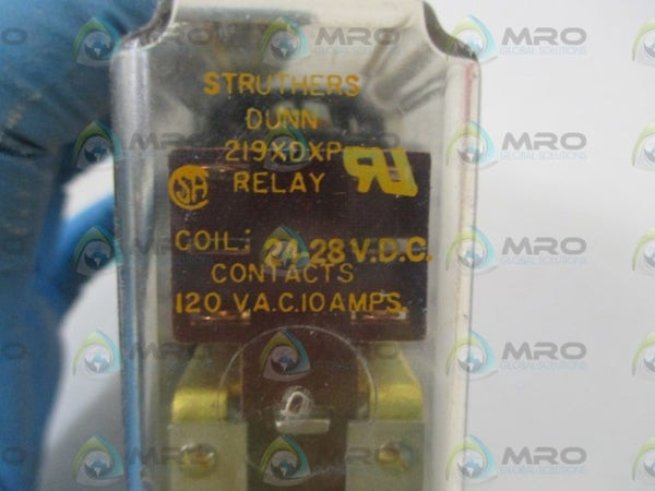 STRUTHERS-DUNN 219XDXP RELAY 24-28V W/33377 SOCKET NSNP