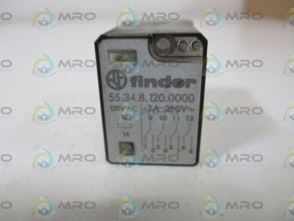 FINDER 55.34.8.120.0000 RELAY 7A 250V 120VAC NSNP