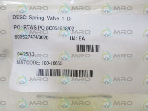 100-16655 SPRING VALVE NSNP IN A BAG