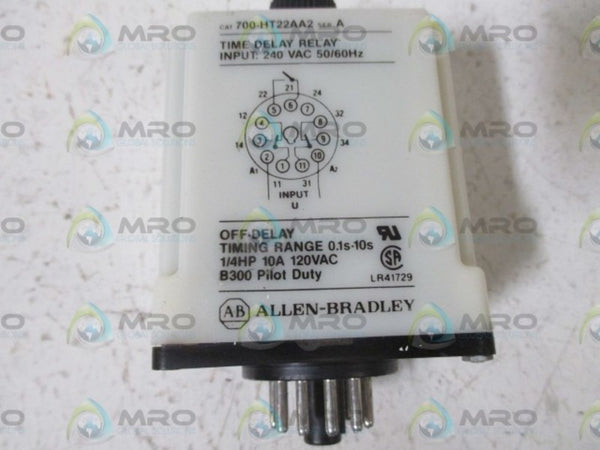 ALLEN BRADLEY 700-HT22AA2 SER.A TIME DELAY RELAY UNMP