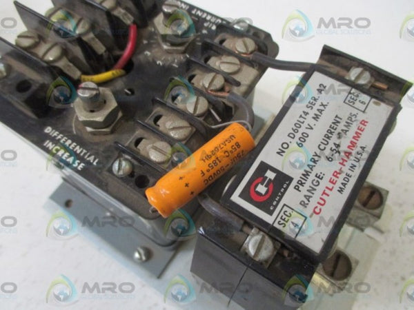 CUTLER HAMMER D60LAO CURRENT RELAY UNMP