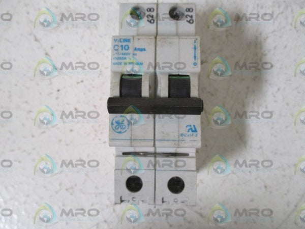 LOT OF 4 GENERAL ELECTRIC C10 V-LINE 277/480V 2-POLE CIRCUIT BREAKER  UNMP