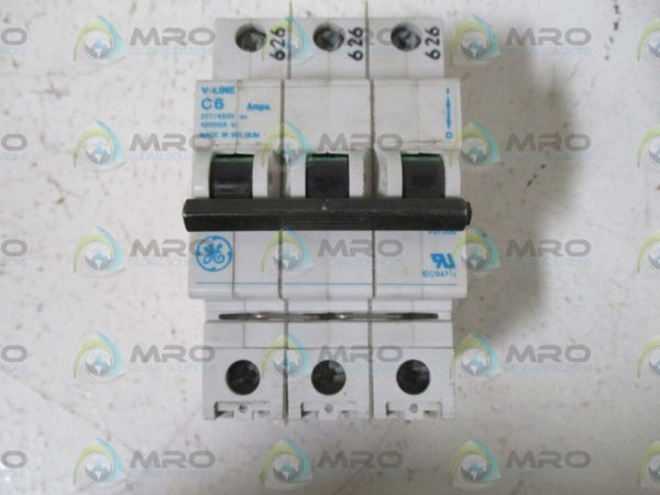 LOT OF 2 GENERAL ELECTRIC C6 V-LINE 277/480V 3-POLE CIRCUIT BREAKER  UNMP