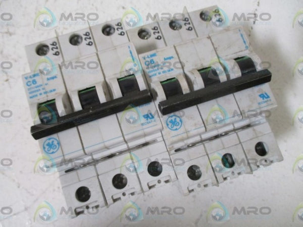 LOT OF 2 GENERAL ELECTRIC C6 V-LINE 277/480V 3-POLE CIRCUIT BREAKER  UNMP