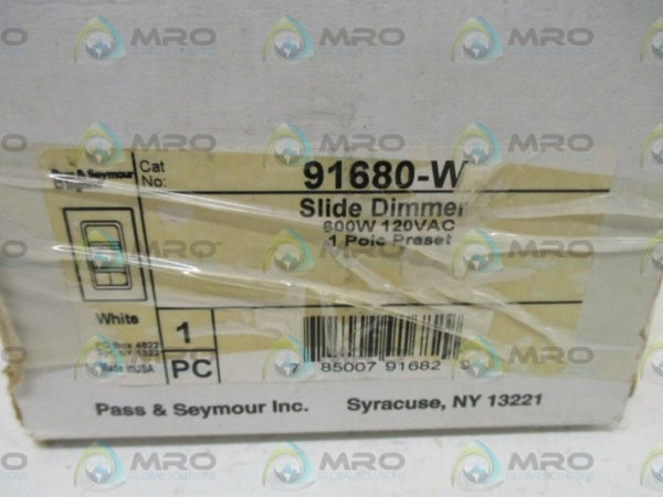 PASS & SEYMOUR 91680-W SLIDE DIMMER NSMP