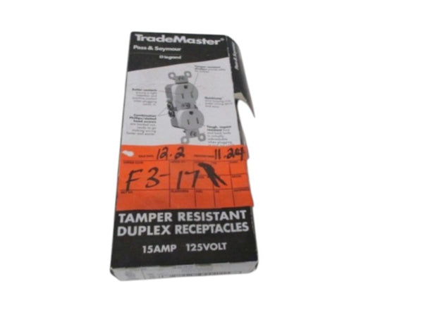 LOT OF 10 PASS & SEYMOUR 3232TR-LA DUPLEX RECEPTACLE NSMP