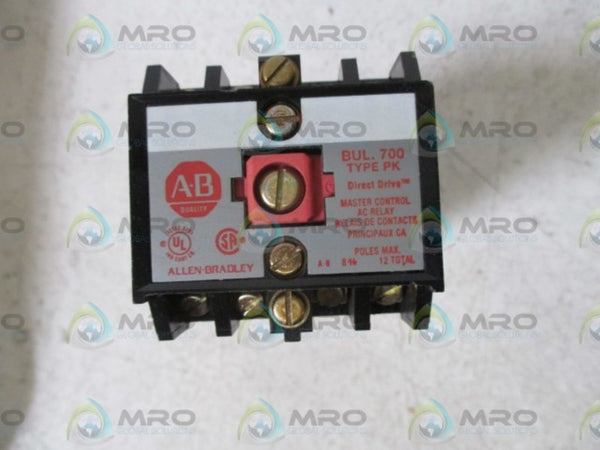 ALLEN BRADLEY 700-PK1200A1 SER.B RELAY 120V UNMP