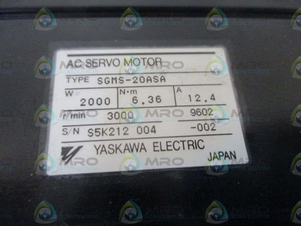 YASKAWA SGMS-20ASA AC SEVO MOTOR NSNP
