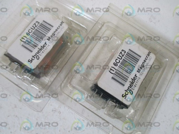LOT OF 2 SCHNEIDER ELECTRIC 6CUZ3 RELAY NSMP
