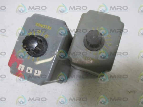 LOT OF 2 SQUARE D 8501-JCK-22 TIMING RELAY UNMP