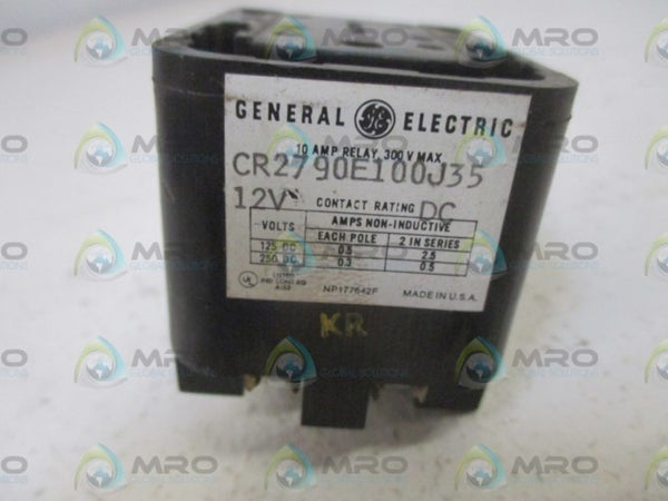 GENERAL ELECTRIC CR2790E100J35 RELAY 12V NSNP