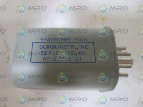 COMM. INSTR., INC. 44A260983 SEALED RELAY UNMP