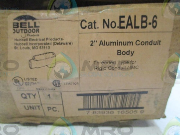 HUBBELL EALB-6 ALUMINUM CONDUIT BODY 2" NSMP