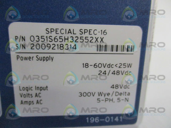 SEL SEL-3351S 0351S65H32552XX RELAY METER CONTROL NSMP