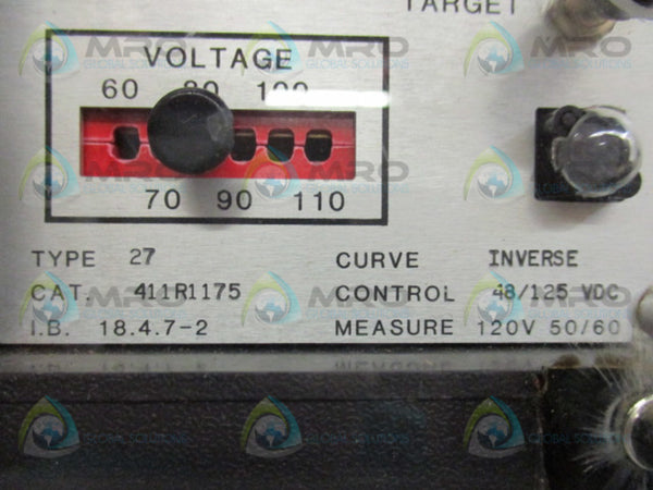 ASEA BROWN BOVERI 411R1175 UNDERVOLTAGE RELAY UNMP
