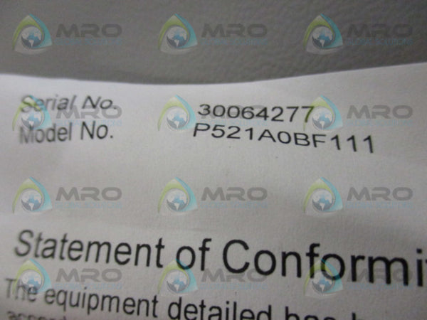 AREVA MICOM P521A0BF111 OVERCURRENT RELAY NSMP