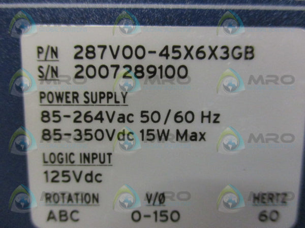 SEL SEL-287V 287V00-45X6X3GB VOLTAGE LEVEL RELAY NSMP